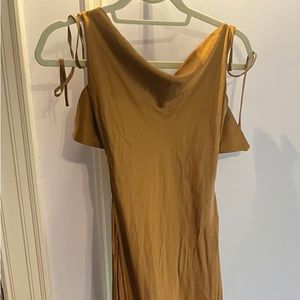 LPA silk brown slip dress